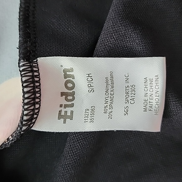 Eidon SGS Sports One Piece Cut Out Bathing Suit Black Peaches Print Size Small - Picture 10 of 15